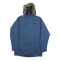 JACK WOLFSKIN Mens Blue Outdoor Jacket L Polyamide Plain Hooded Button Winter
