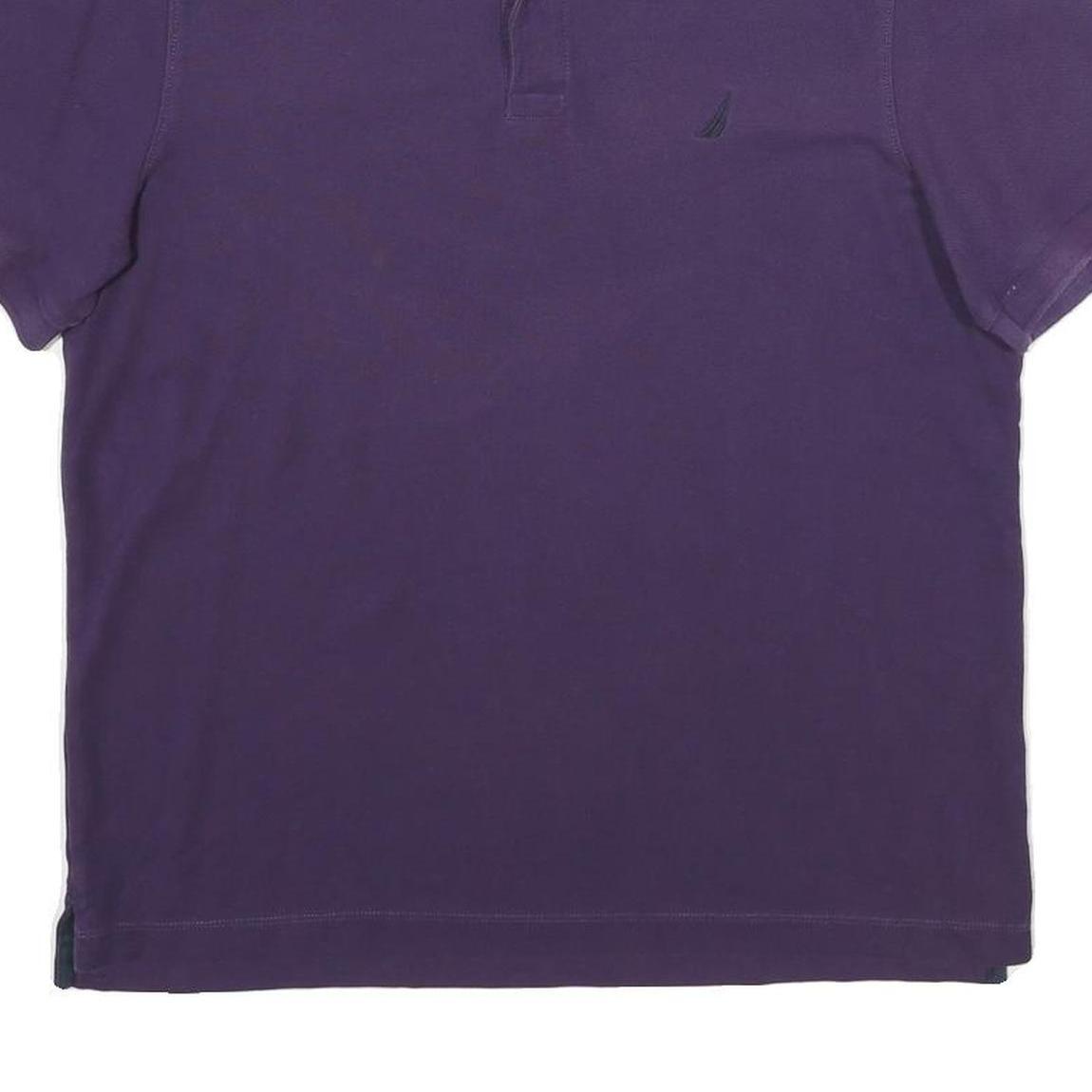 NAUTICA Mens Purple Polo Shirt M Cotton Classic Fit Deck Shirt