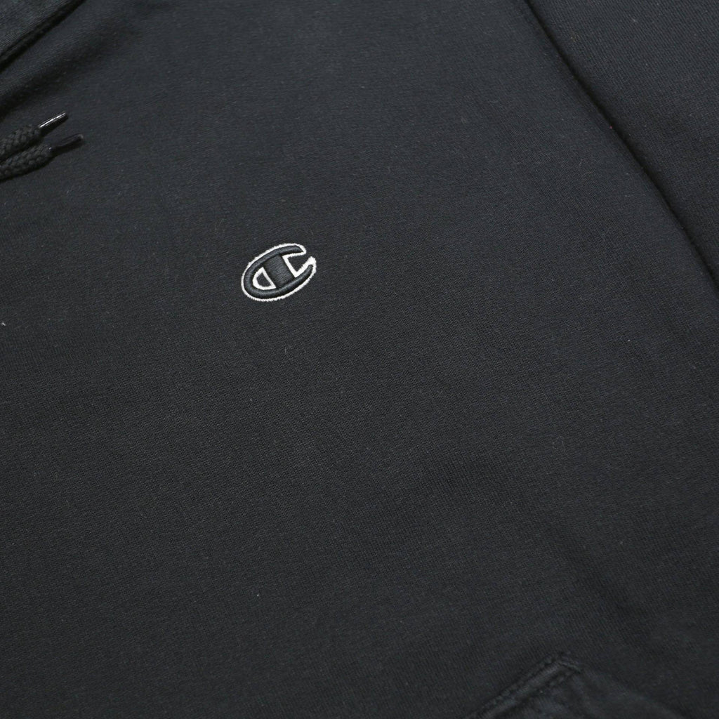 CHAMPION Mens Black Pullover Hoodie L Classic Cotton Blend Casual Sweatshirt