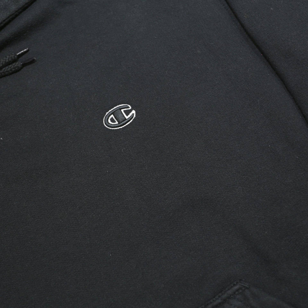 CHAMPION Mens Black Pullover Hoodie L Classic Cotton Blend Casual Sweatshirt