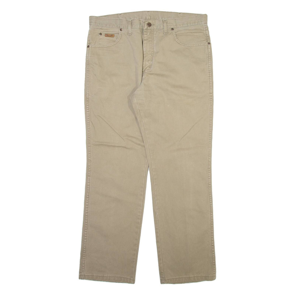 WRANGLER Mens Trousers Beige Regular Straight W35 L30