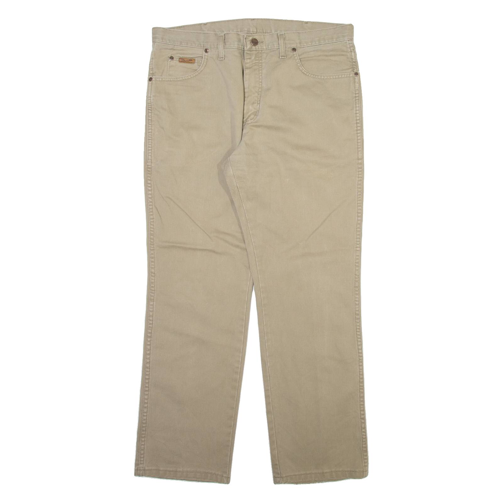 WRANGLER Mens Trousers Beige Regular Straight W35 L30
