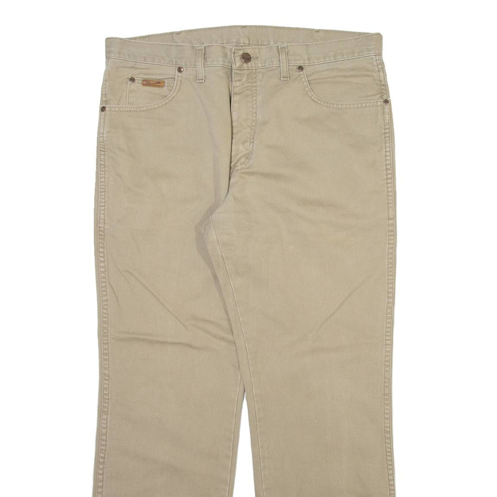 WRANGLER Mens Trousers Beige Regular Straight W35 L30
