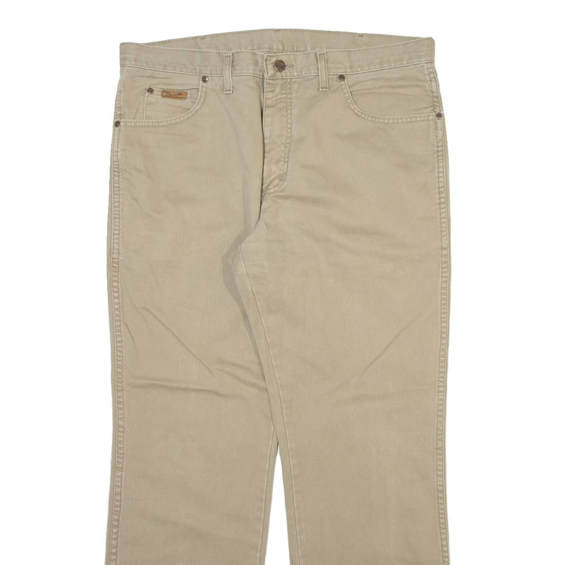 WRANGLER Mens Trousers Beige Regular Straight W35 L30