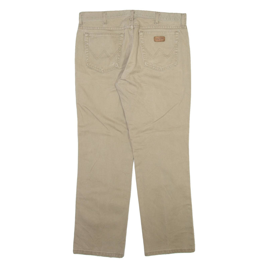WRANGLER Mens Trousers Beige Regular Straight W35 L30