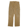 DICKIES Mens Cotton Blend Beige Regular Straight Trousers W32 L32 Workwear