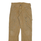 DICKIES Mens Cotton Blend Beige Regular Straight Trousers W32 L32 Workwear