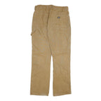 DICKIES Mens Cotton Blend Beige Regular Straight Trousers W32 L32 Workwear