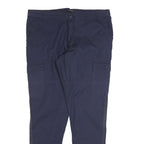 CHICOREE Womens Cotton Blend Navy Slim Tapered Trousers W36 L32 Casual Zip