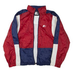 STARTER Womens Track Jacket Red Colourblock UK 14