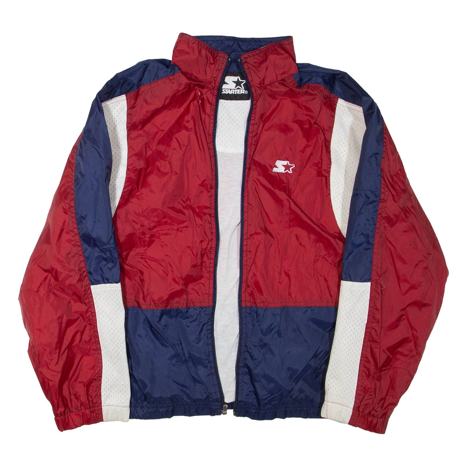 STARTER Womens Track Jacket Red Colourblock UK 14