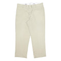 DICKIES Mens Regular Fit Beige Cotton Blend Trousers W38 L29 Zip Closure