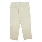 DICKIES Mens Regular Fit Beige Cotton Blend Trousers W38 L29 Zip Closure