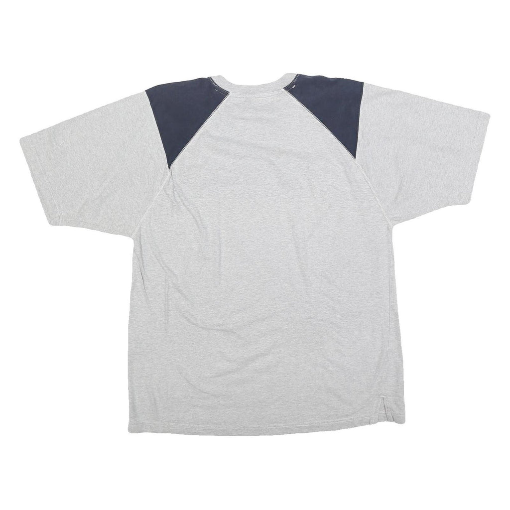 CHAPS RALPH LAUREN Mens Grey & Navy Short Sleeve Crew Neck T-Shirt M Classic