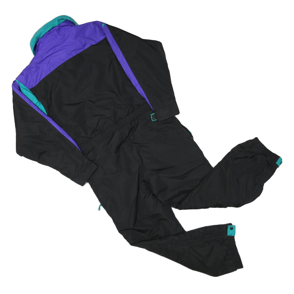 COLUMBIA Mens Black & Purple Polyester Lined Dungarees S W34 L28 Outdoor Ski