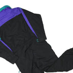 COLUMBIA Mens Black & Purple Polyester Lined Dungarees S W34 L28 Outdoor Ski