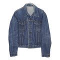 LEVI'S Womens Blue Denim Jacket S Cotton Blend Button Plain Classic Fit
