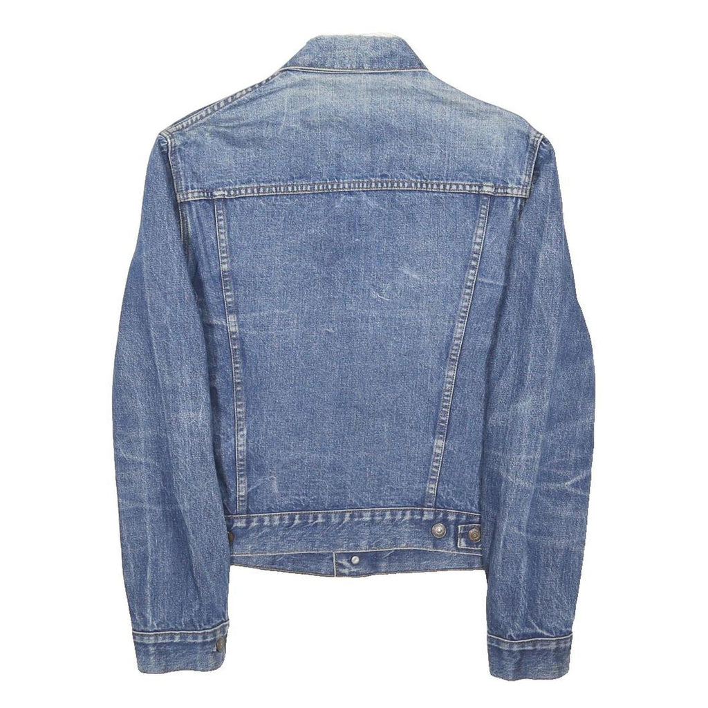 LEVI'S Womens Blue Denim Jacket S Cotton Blend Button Plain Classic Fit