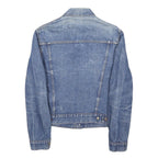 LEVI'S Womens Blue Denim Jacket S Cotton Blend Button Plain Classic Fit