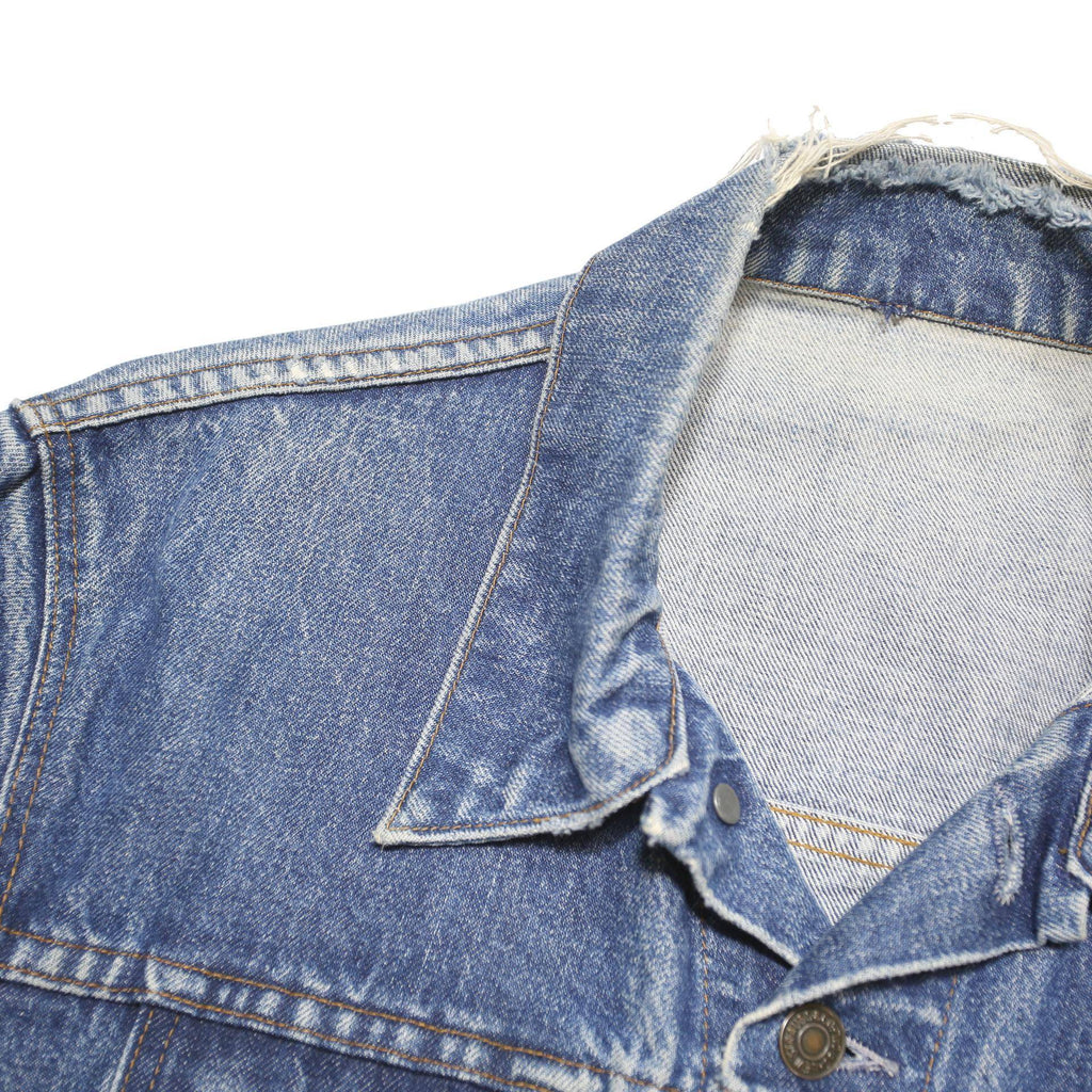 LEVI'S Womens Blue Denim Jacket S Cotton Blend Button Plain Classic Fit