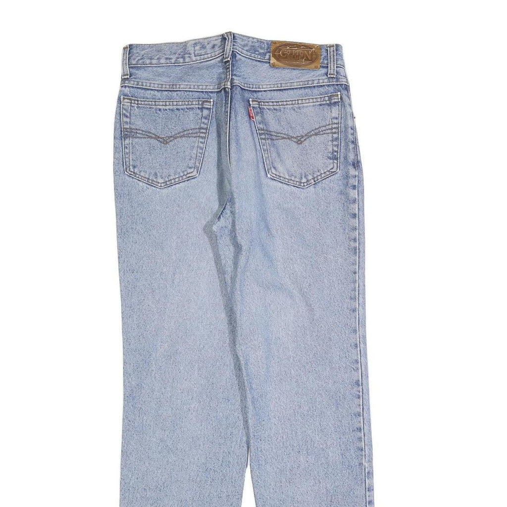 COTTON BLUE Mens Jeans Blue Regular Straight Denim Light W31 L32 Classic Zip