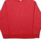 CHAMPION Mens Red Hoodie L Cotton Blend Pullover Hooded Sweatshirt