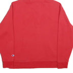 CHAMPION Mens Red Hoodie L Cotton Blend Pullover Hooded Sweatshirt
