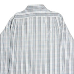 TOMMY HILFIGER Mens Blue & Grey Check Shirt L Regular Fit Smart Casual Cotton