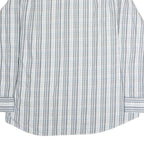 TOMMY HILFIGER Mens Blue & Grey Check Shirt L Regular Fit Smart Casual Cotton