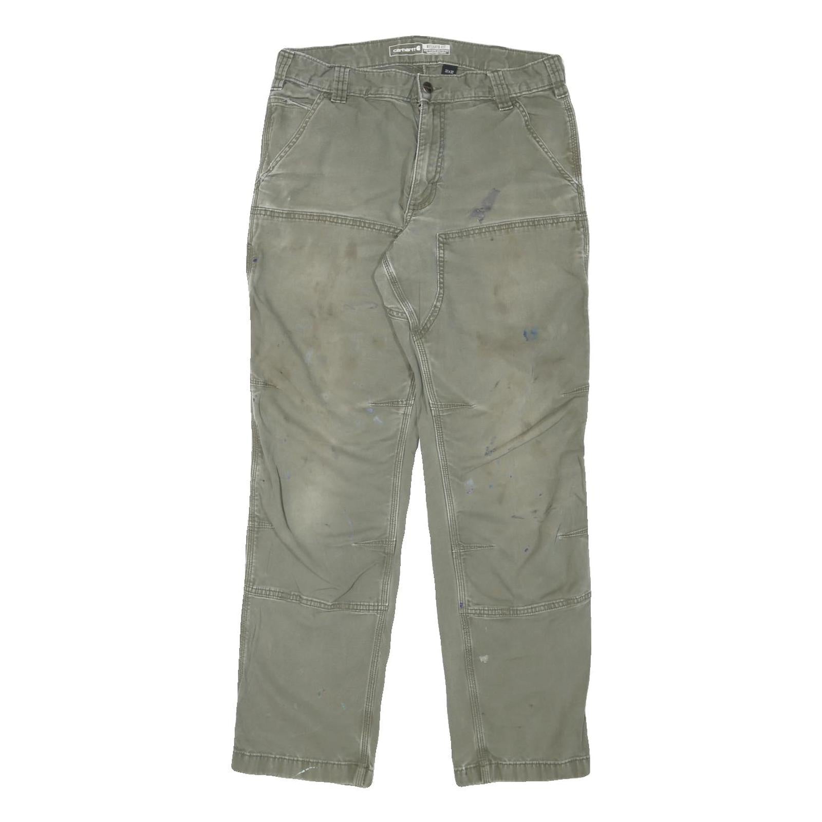 CARHARTT Mens Cotton Blend Relaxed Straight Trousers W30 L30 Workwear Casual