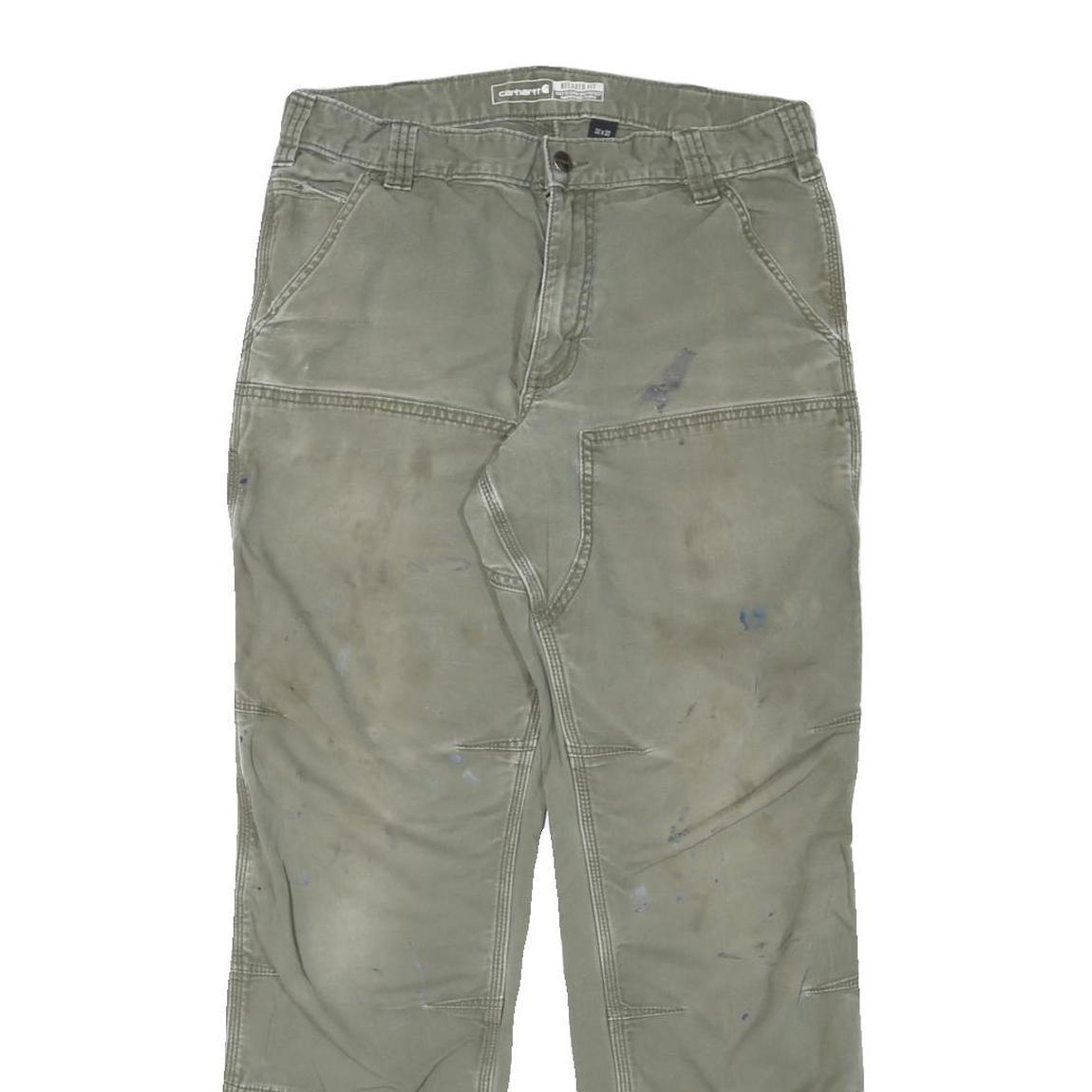 CARHARTT Mens Cotton Blend Relaxed Straight Trousers W30 L30 Workwear Casual