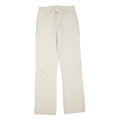 VOLT CO Womens Regular Beige & Cream Cotton Blend Trousers W30 L32 Zip Casual
