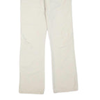 VOLT CO Womens Regular Beige & Cream Cotton Blend Trousers W30 L32 Zip Casual
