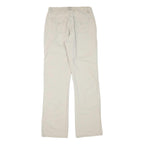 VOLT CO Womens Regular Beige & Cream Cotton Blend Trousers W30 L32 Zip Casual