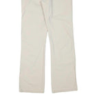 VOLT CO Womens Regular Beige & Cream Cotton Blend Trousers W30 L32 Zip Casual