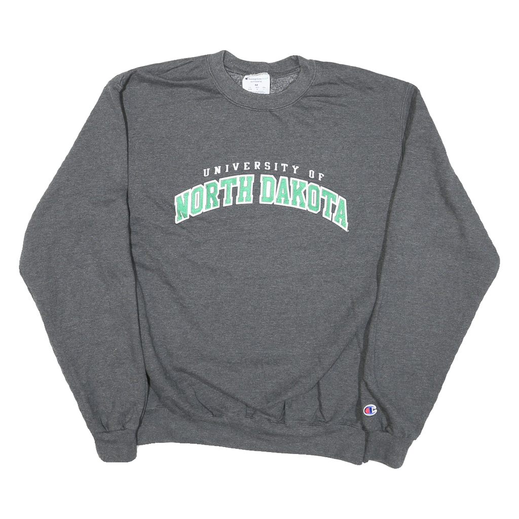 CHAMPION Mens Grey University Of North Dakota Crew Neck M Cotton Blend