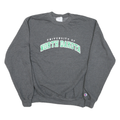 CHAMPION Mens Grey University Of North Dakota Crew Neck M Cotton Blend