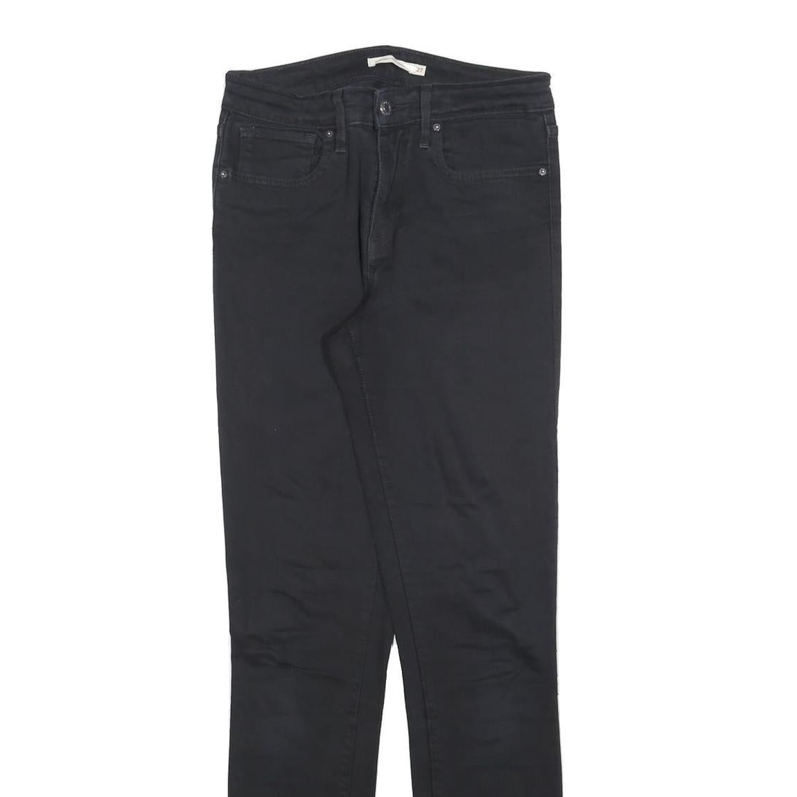 LEVI'S 721 Womens Black Slim Skinny Denim Medium W27 L31 Slim Fit Jeans Zip