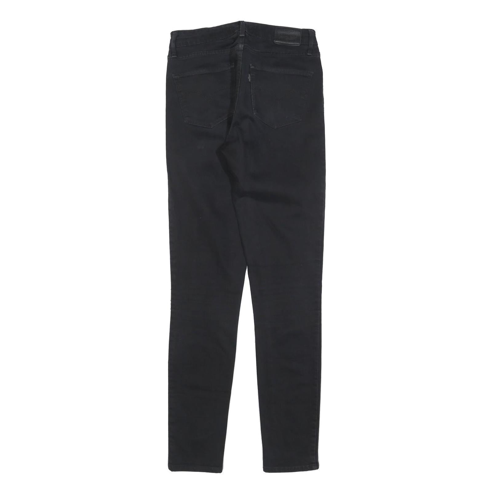 LEVI'S 721 Womens Black Slim Skinny Denim Medium W27 L31 Slim Fit Jeans Zip