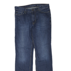 CALVIN KLEIN JEANS Womens Jeans Blue Regular Straight Denim Medium W32 L32 Zip