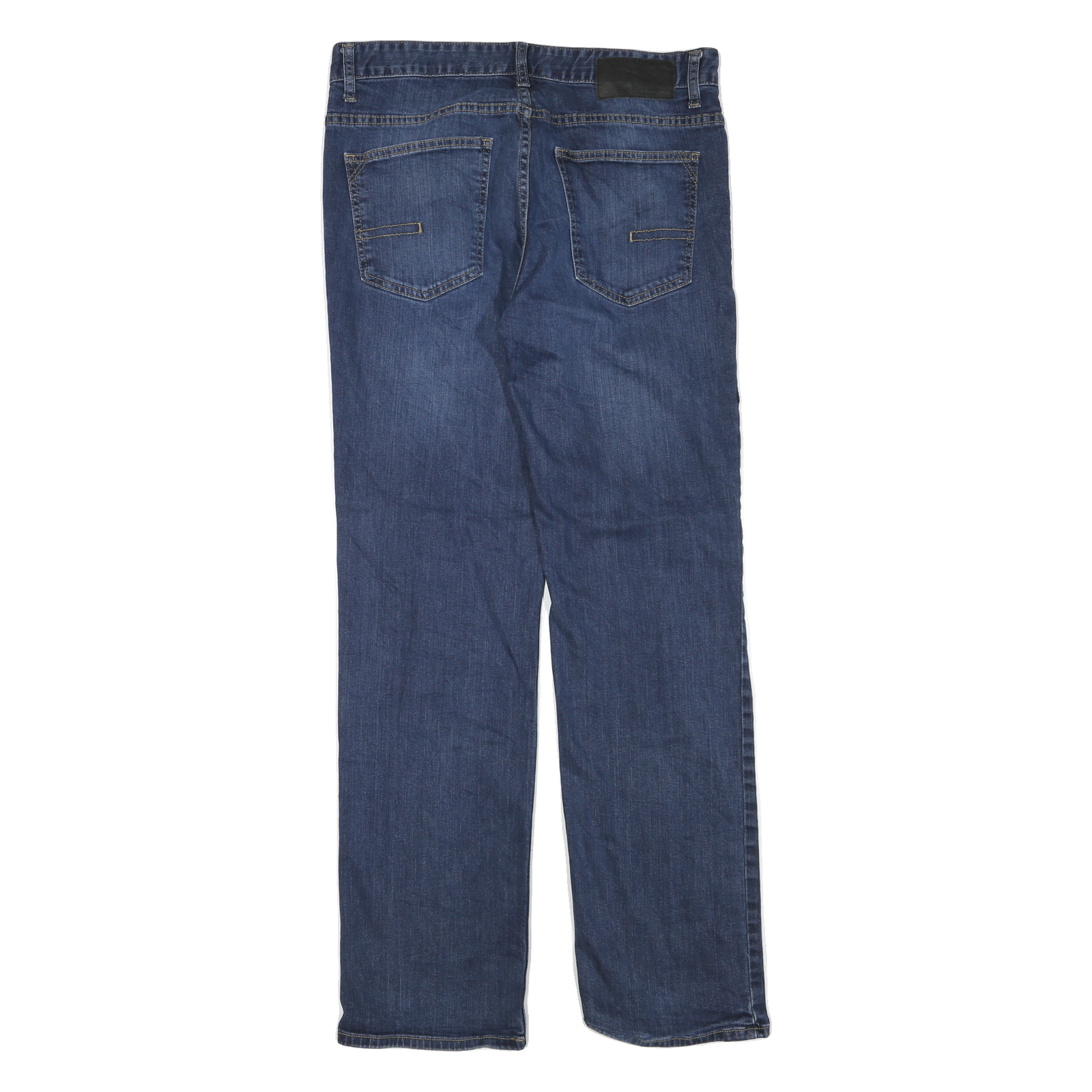 CALVIN KLEIN JEANS Womens Jeans Blue Regular Straight Denim Medium W32 L32 Zip