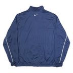 NIKE Mens Blue Sports Jacket XL Polyester Zip Track Plain Activewear