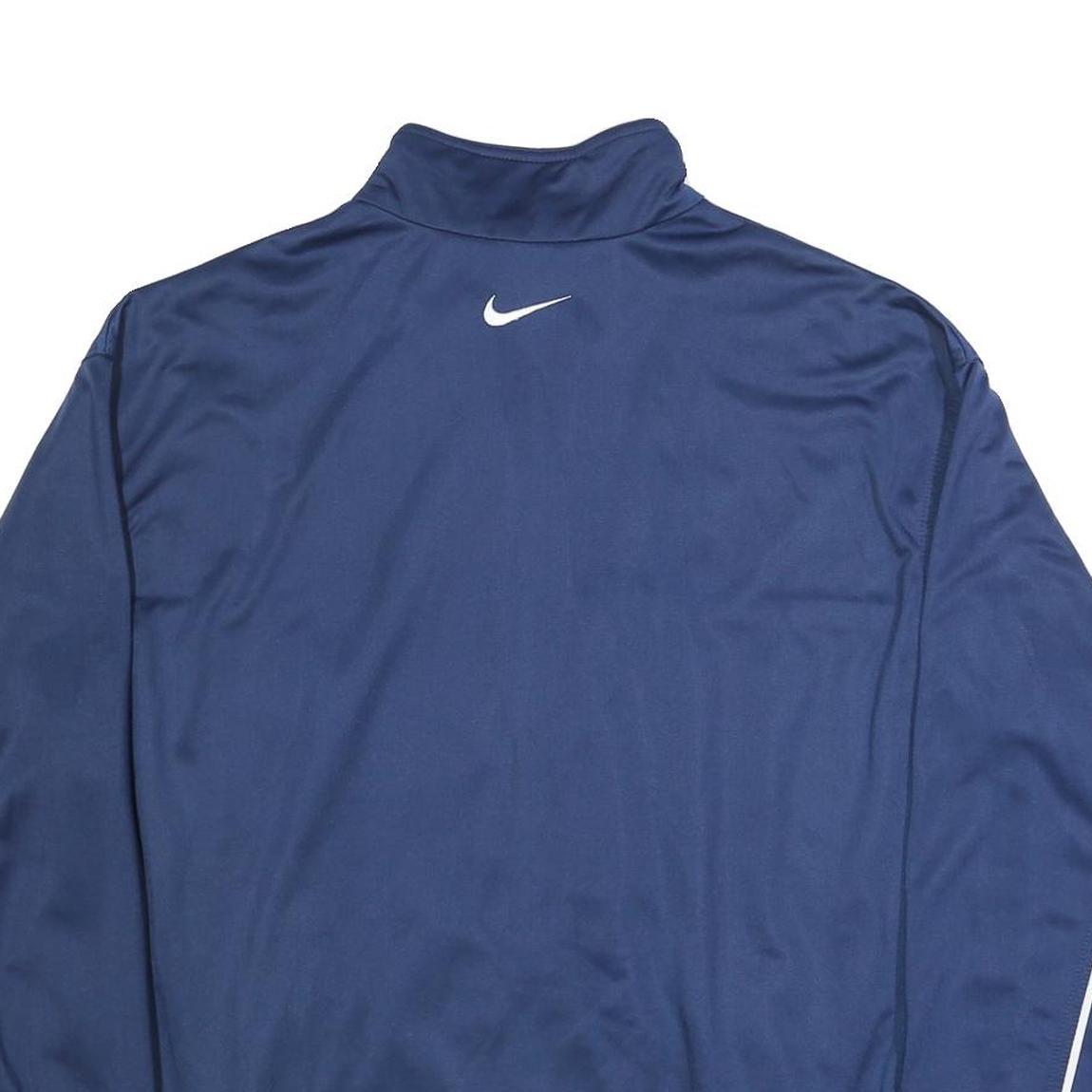 NIKE Mens Blue Sports Jacket XL Polyester Zip Track Plain Activewear