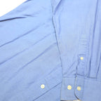 TOMMY HILFIGER Mens Blue Button Down Shirt L Classic Cotton Long Sleeve Casual