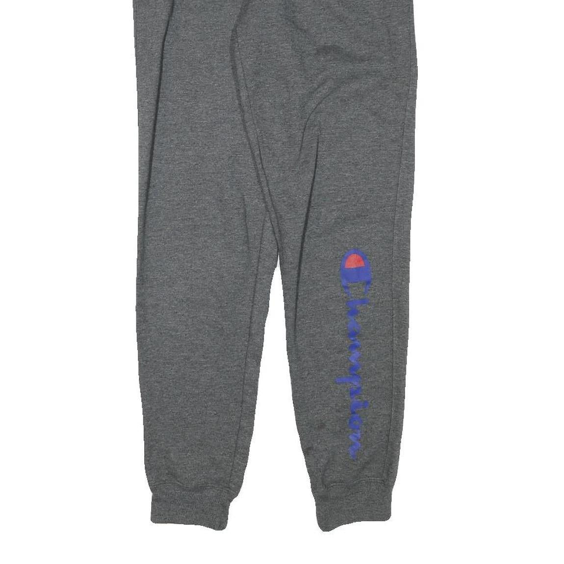CHAMPION Womens Joggers Grey XS W24 L29 Cotton Blend Slim Tapered Fit Logo Print