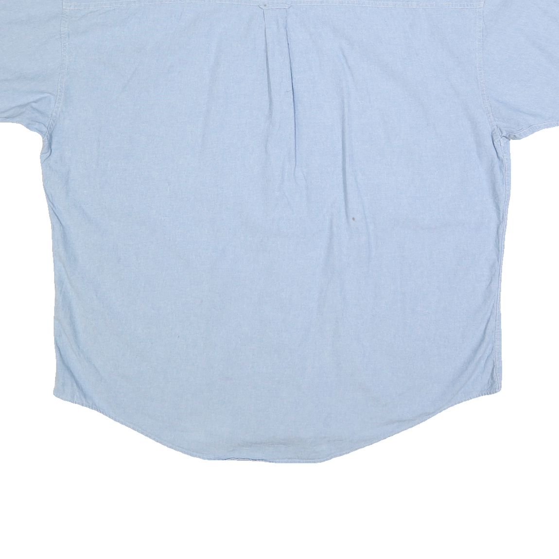 CHAPS RALPH LAUREN Mens Blue 2XL Cotton Button Down Shirt Short Sleeve Casual