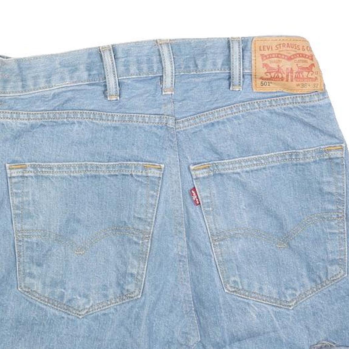 LEVI'S Womens Blue Denim Mini Skirt Woven Raw Hem S Cotton Blend Casual
