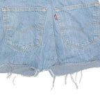 LEVI'S Womens Blue Denim Mini Skirt Woven Raw Hem S Cotton Blend Casual