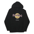 HARD ROCK CAFE Mens Black London Pullover Hoodie L Cotton Blend Casual
