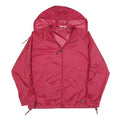 WOOLRICH Womens Red Lightweight Zip Jacket L Polyester Plain Hooded Casual